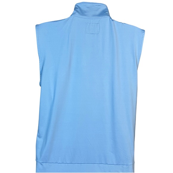 Byrdie Golf Sleeveless Blue Zip Pleated‎ Dress Sz M Tennis Pickleball Activewear - Picture 6 of 12